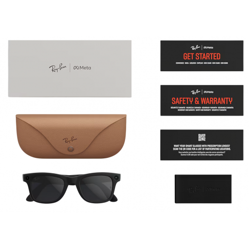 Умные очки Ray-Ban Meta* Wayfarer Gen 2 Matte Black, Фотохромные линзы Clear to Grey Transitions (RW4012), размер L